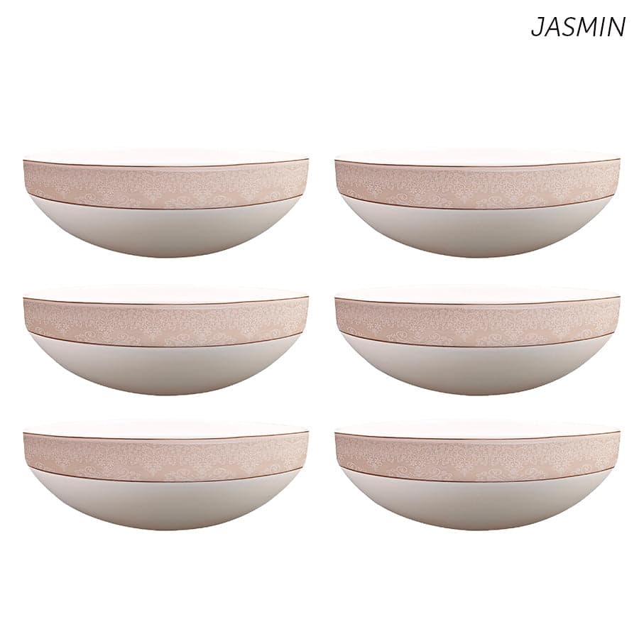 طقم 6 أوعية تقديم 15.3 سم بورسلان عظمي JASMIN