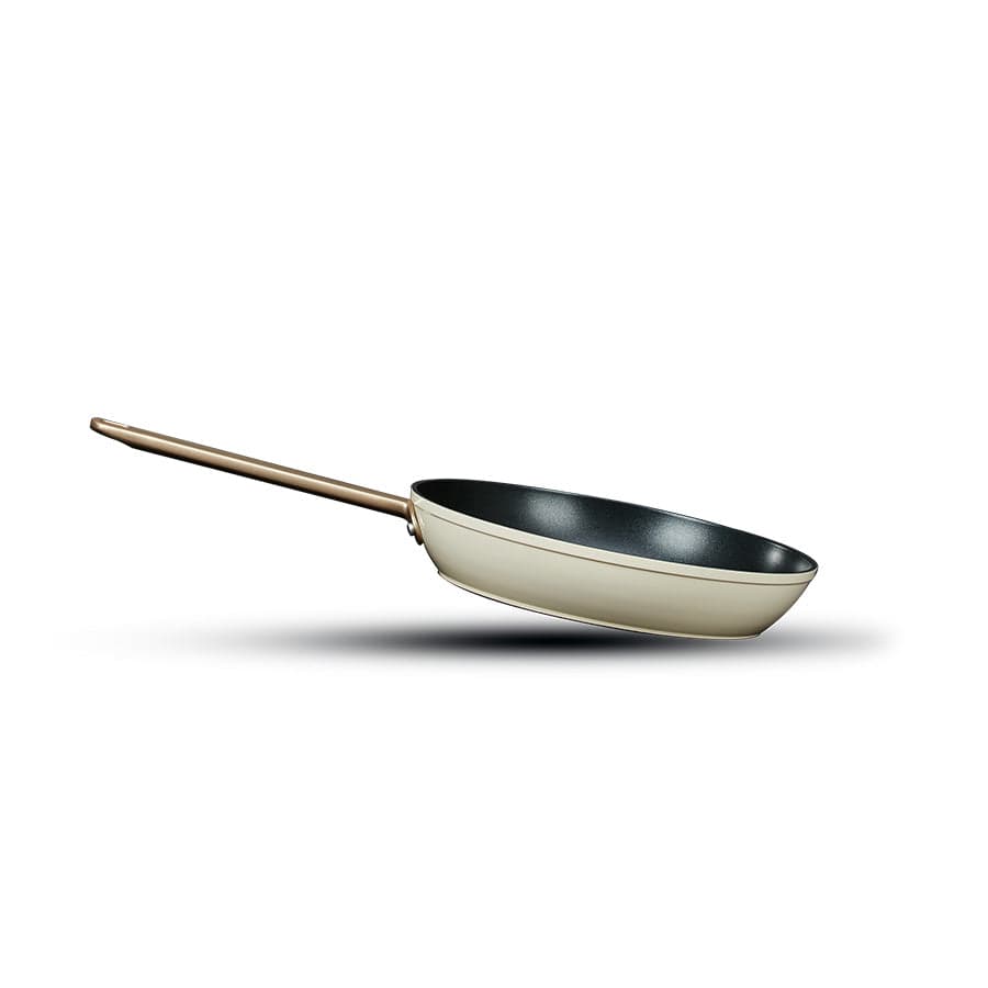 مقلاة ENIGMA NONSTICK بقطر 20 سم كريمي بمقابض شمبانيا
