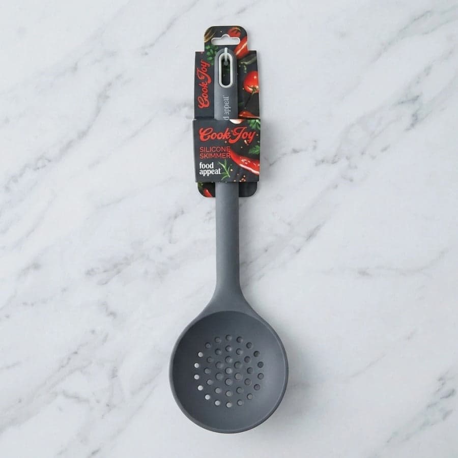 ملعقة تقديم مثقوبة سيليكون COOK JOY رمادي 33 سم 3